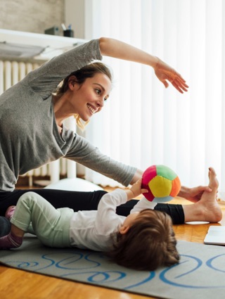 Eating right and exercising are key to making sure mom is healthy and happy.